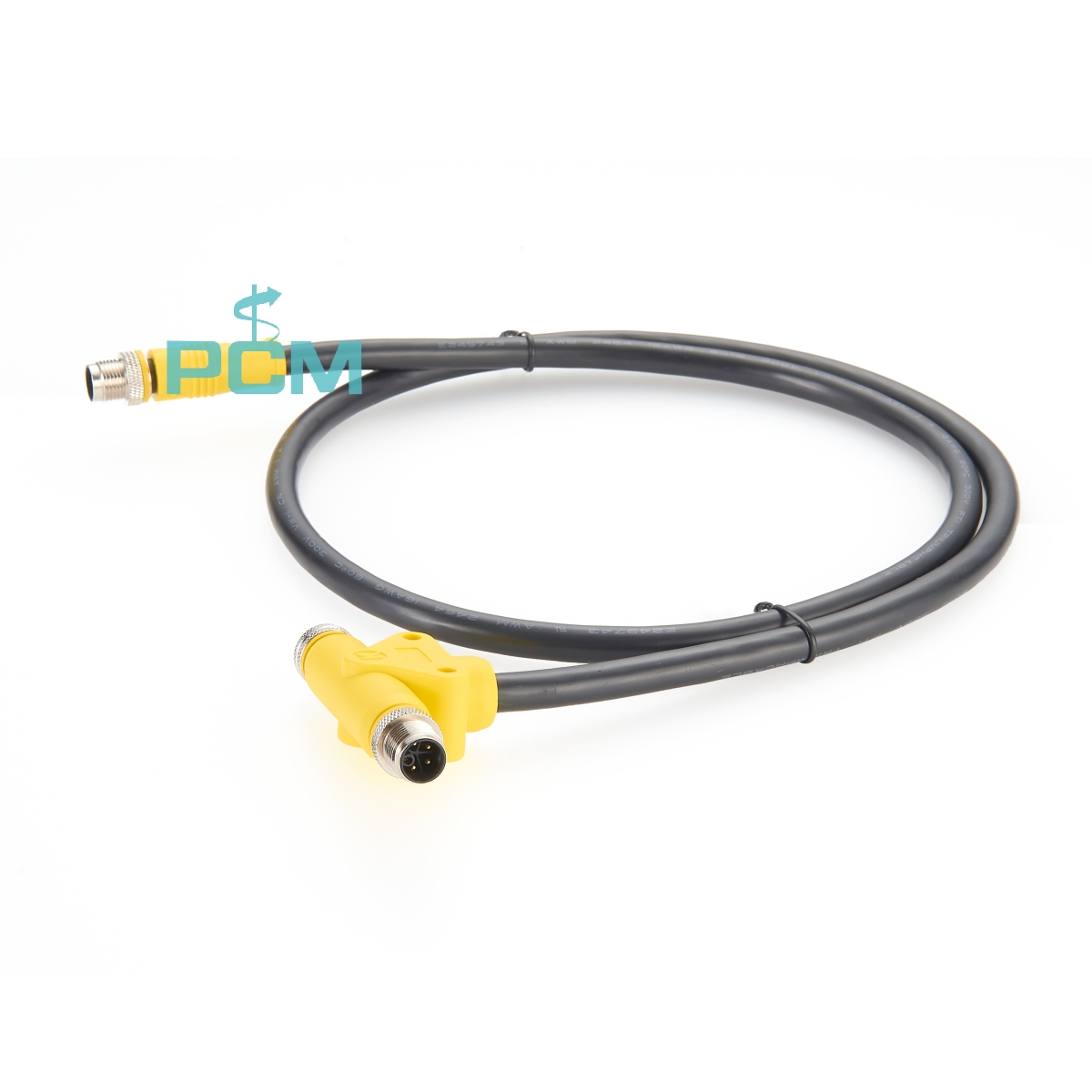 M12 K-coded extension cable DIN EN 61076-2-111 for AC application 